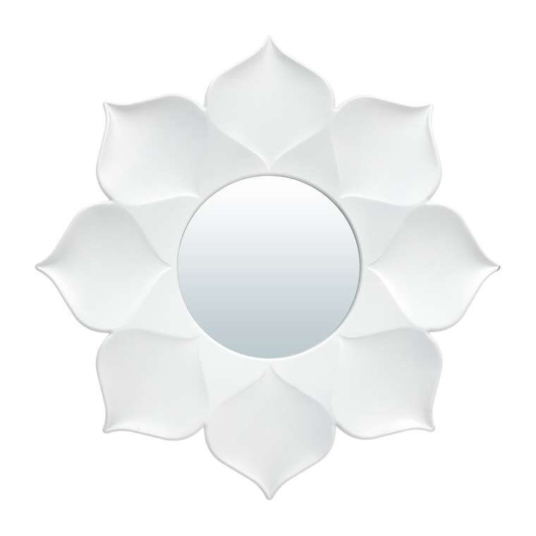 Комплект из трех  настенных декоративных зеркал Бордо белого цвета