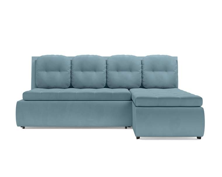 Угловой диван-кровать Кормак голубого цвета