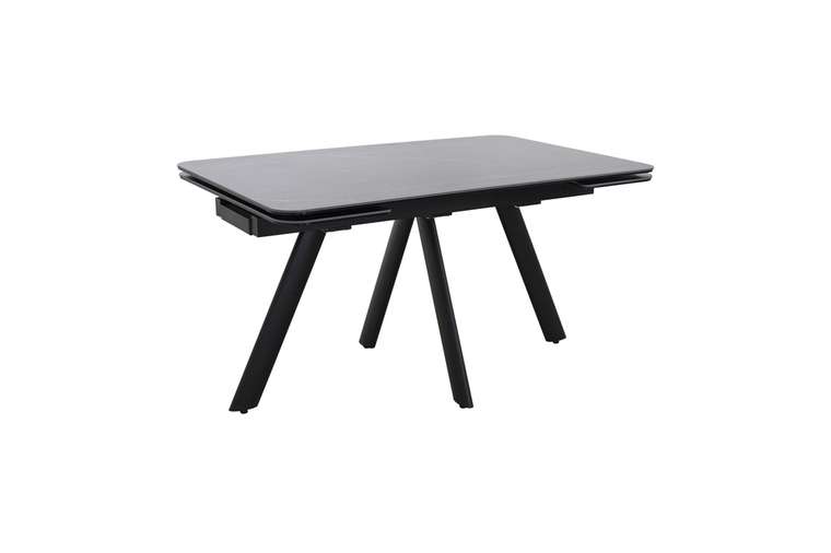 Раздвижной обеденный стол Оникс черного цвета