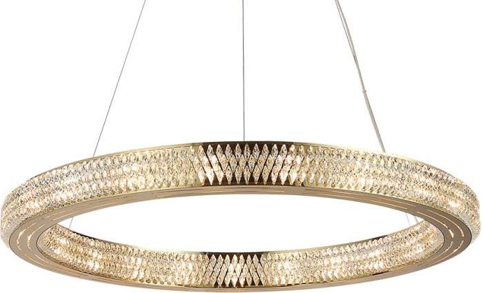 Подвесной хрустальный светильник Newport 8560 8560/80 C gold polished кольцо