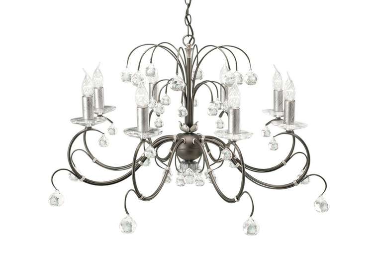 Люстра "Lunetta 8Lt Chandelier Black Silver"