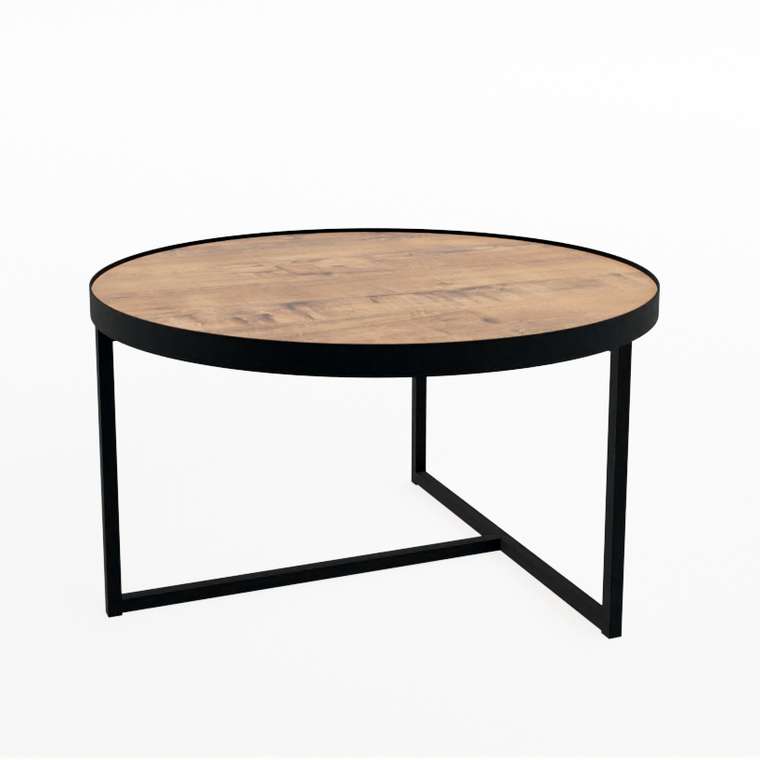 Стол журнальный Round коричневого цвета Teakwood
