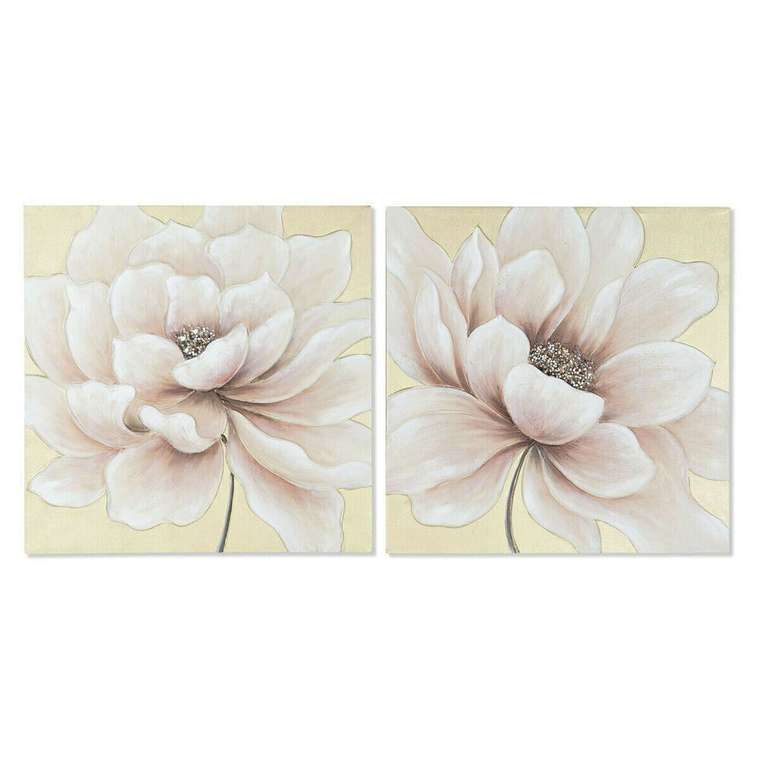 Картина Shabby Chic Мак 80 x 3 x 80 cm (2 штук)