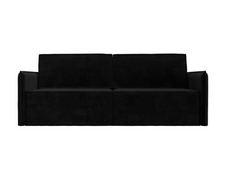 Прямой диван-кровать Либерти черного цвета
