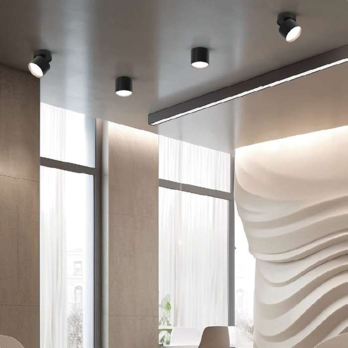 Точечный светильник накладной Wolta WSL-GX53/01BL под лампу GX53 Черный BASIC