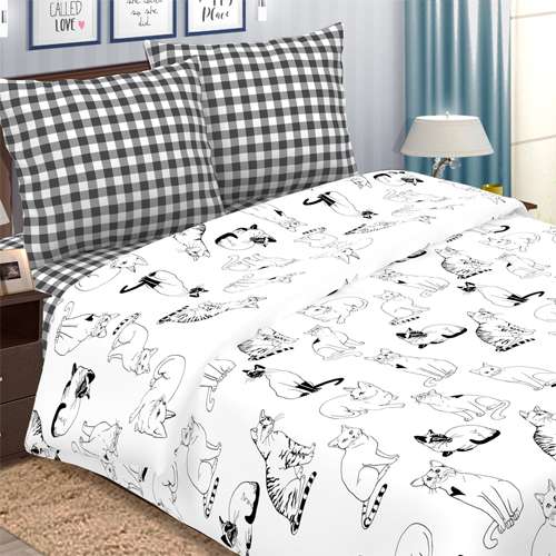 КПБ 'Традиция' 2,0 спальный с европростыней, поплин, 100% хлопок, пл. 118 гр./кв.м., 'Гла-мурр'