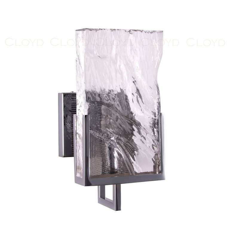 Бра Cloyd MINERAL W1 / выс. 30 см - хрусталь - хром