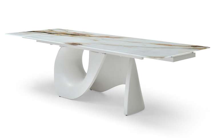 Раздвижной обеденный стол Julia 180х100 бело-бежевого цвета