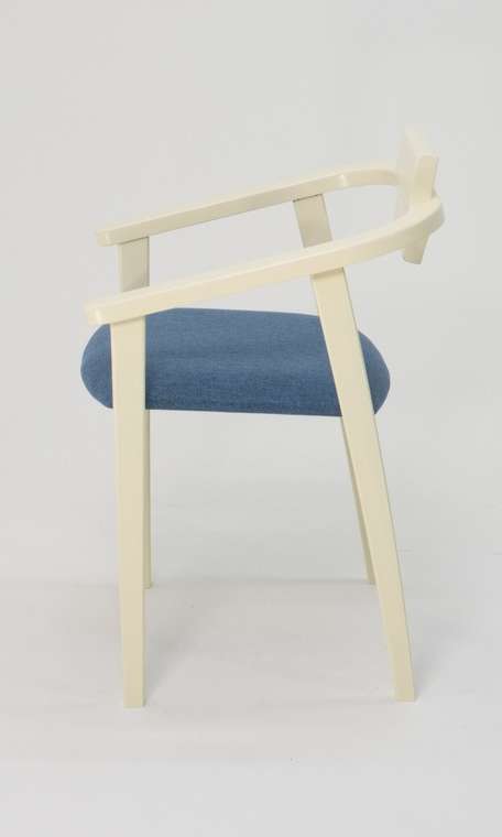 Стул-кресло Челси сине-бежевого цвета