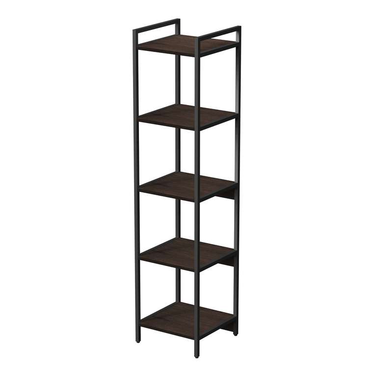 Стеллаж 10СС.5.400 средний 5 полок темно-коричневого цвета