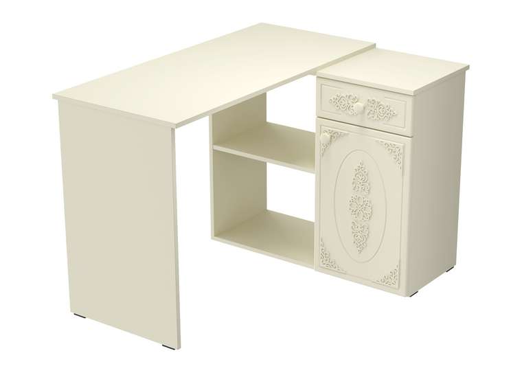 Стол угловой Ассоль плюс цвета ваниль