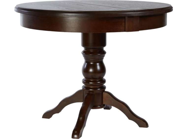 Раздвижной обеденный стол Прометей темно-коричневого цвета