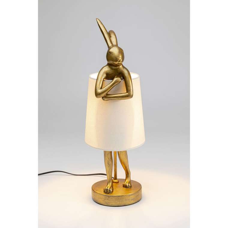 Лампа настольная Rabbit золотого цвета