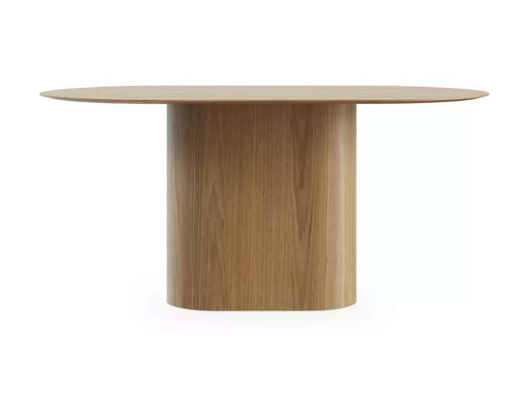 Стол обеденный овальный Mono 160 бежевого цвета 