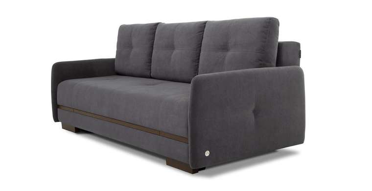 Прямой диван-кровать Марио Slim темно-серого цвета