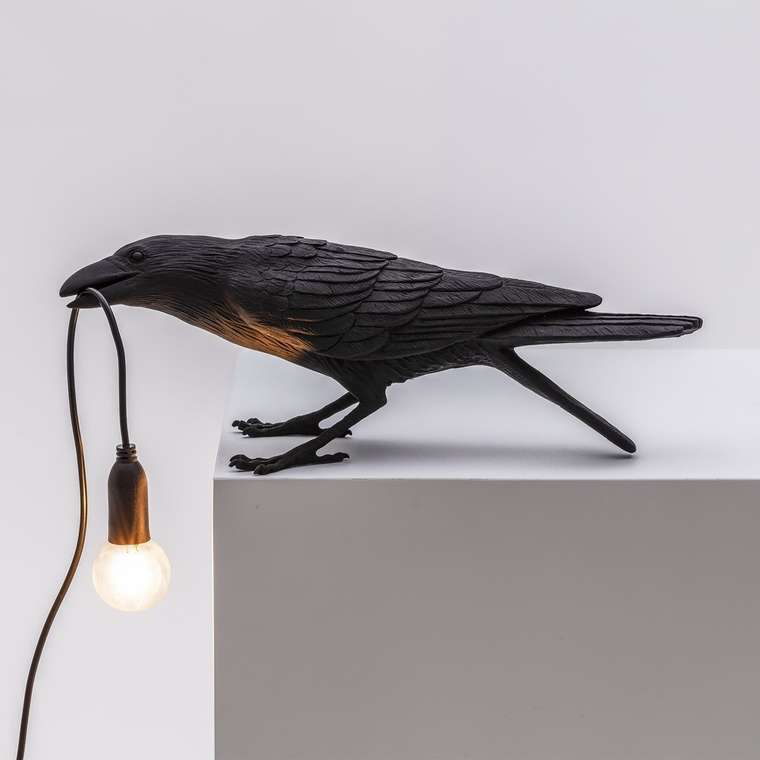 Настольная лампа Bird Black Playing