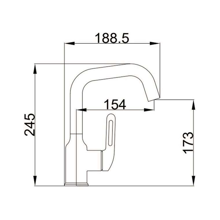 Смеситель для раковины Haiba HB10825, хром