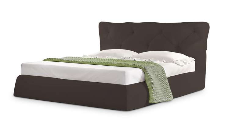 Кровать Тесей 160х200 темно-коричневого цвета