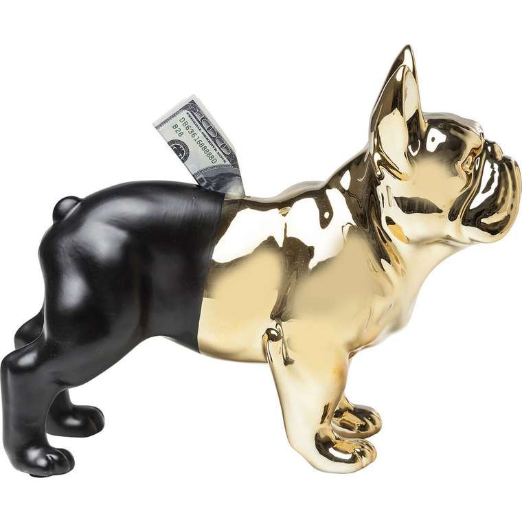 Копилка Bulldog черно-золотого цвета