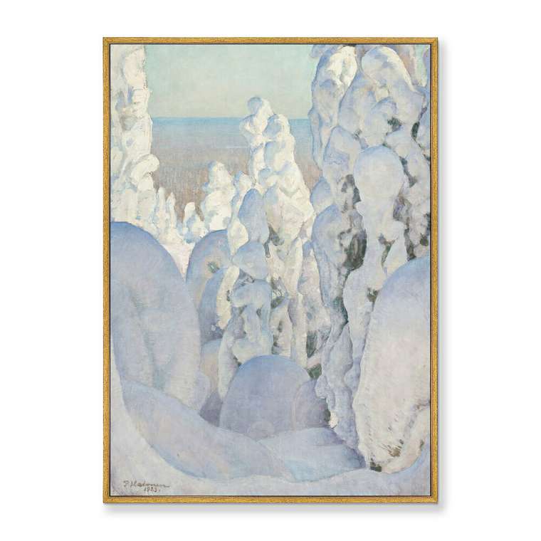 Репродукция картины на холсте Winter Landscape, Kinahmi, 1923г.