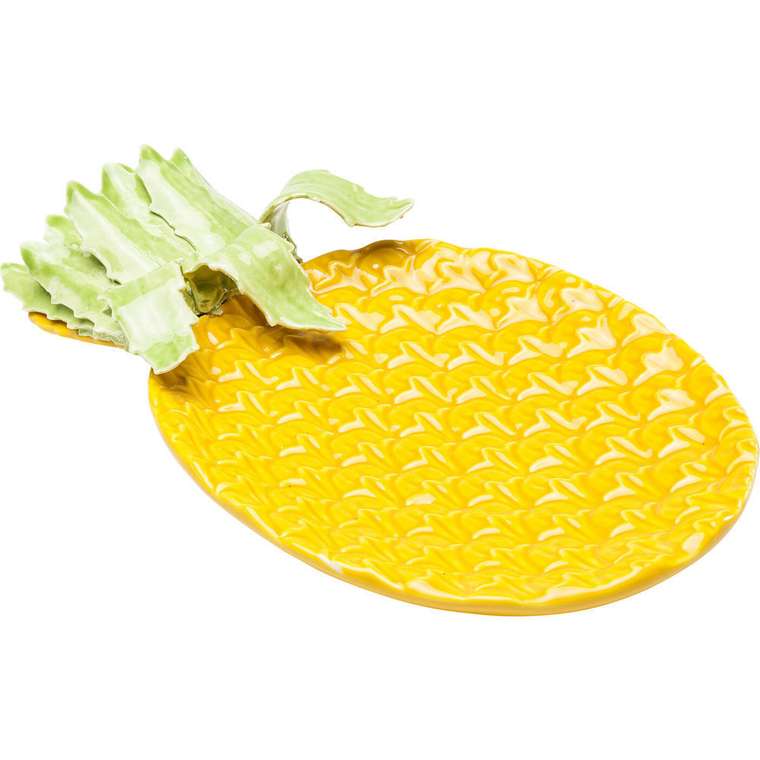 Тарелка декоративная Pineapple желтого цвета