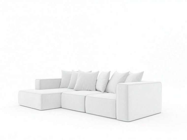 Угловой диван-кровать Норман 293 светло-серого цвета