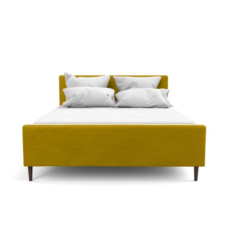 Двухспальная кровать Кристина желтого цвета 160х200