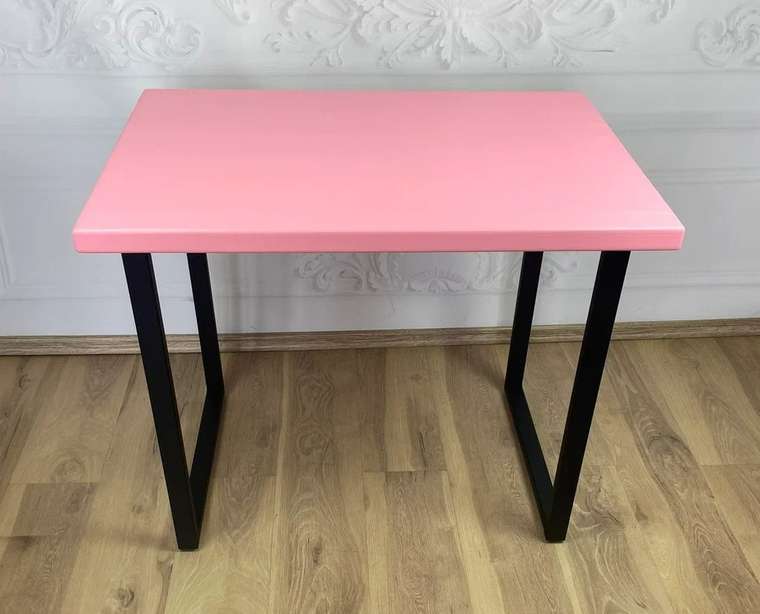 Стол обеденный Loft 120х70 черно-розового цвета