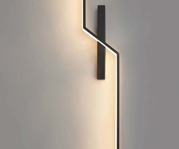 Бра Твист черный (левое) w15*6 h120 Led 20W (3000K)