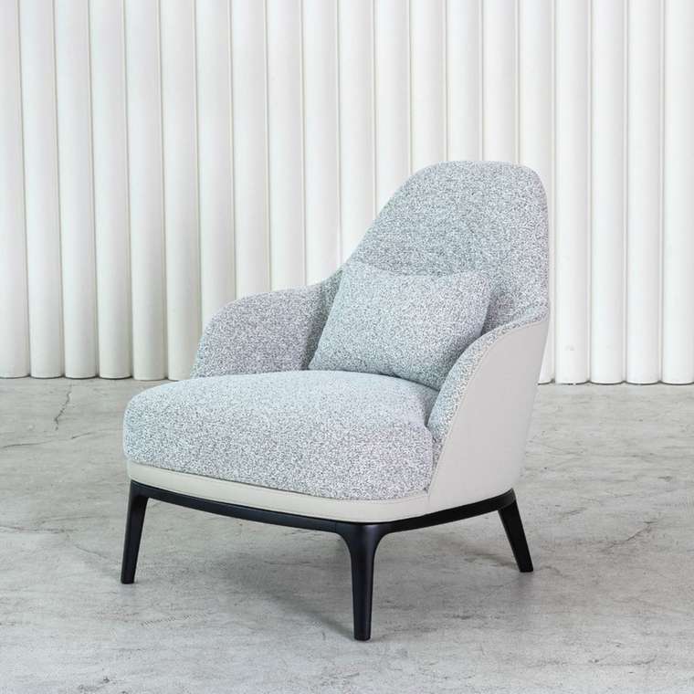 Дизайнерское кресло Polly серого цвета