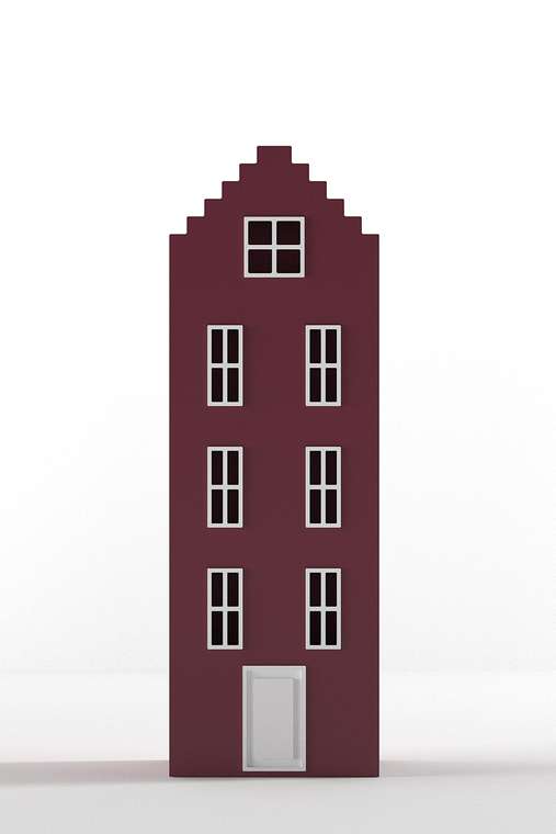 Шкаф-домик Брюгге Medium бордового цвета