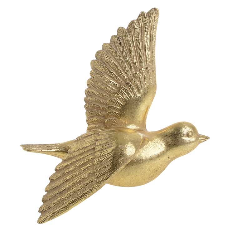 Декор настенный Птица золотого цвета