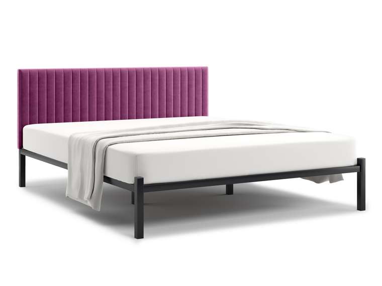 Кровать Лофт Mellisa Steccato 140х200 пурпурного цвета без подъемного механизма