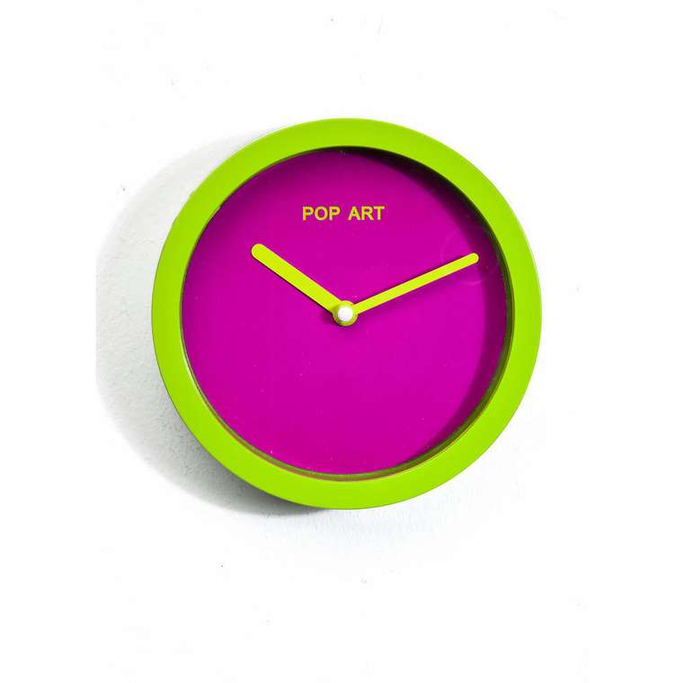 Часы настенные Pop Art из пластика и стекла