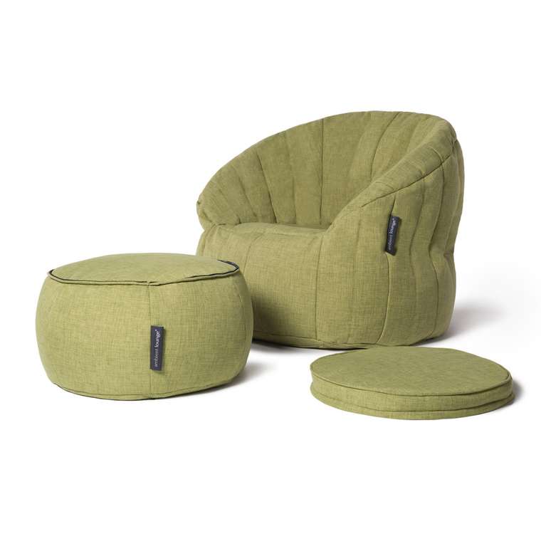 Бескаркасный пуф Ambient Lounge Wing Ottoman™ - Lime Citrus (лайм, зеленый цвет)