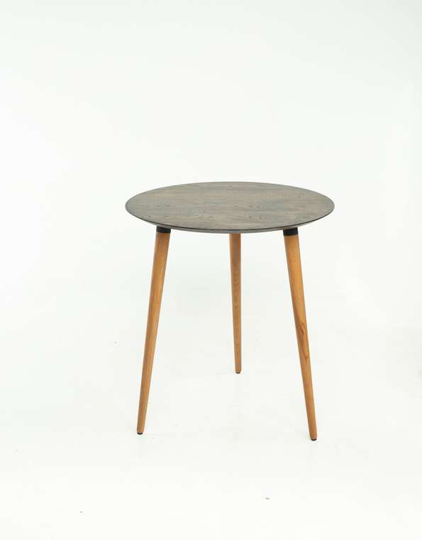 Обеденный стол 70х70 серо-коричневого цвета