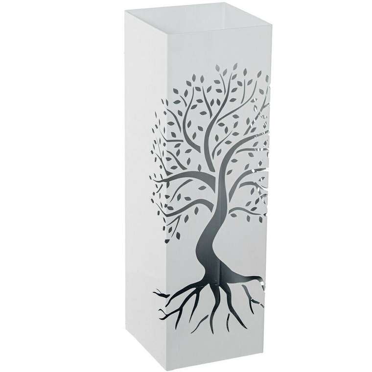 Корзина для зонтов Белый Дерево 15 x 49 x 15 cm