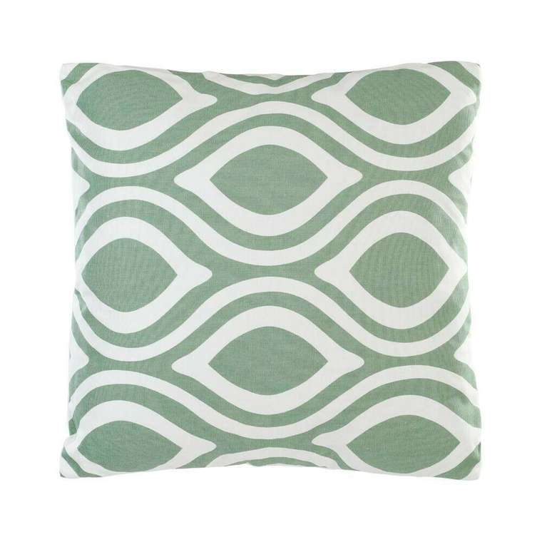 Декоративная подушка Chevery 45х45 зелено-белого цвета