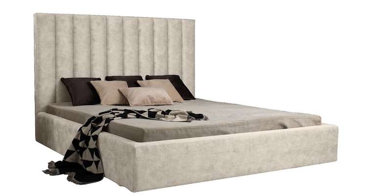 Кровать с подъемным механизмом Kelly 160х200 белого цвета