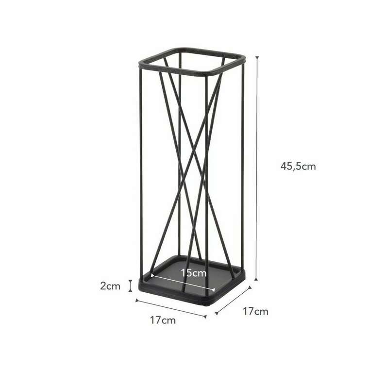 Подставка для зонтов Square черного цвета 