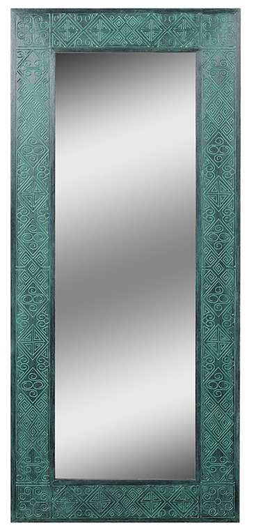 Зеркало в раме Papua Green в этническом стиле