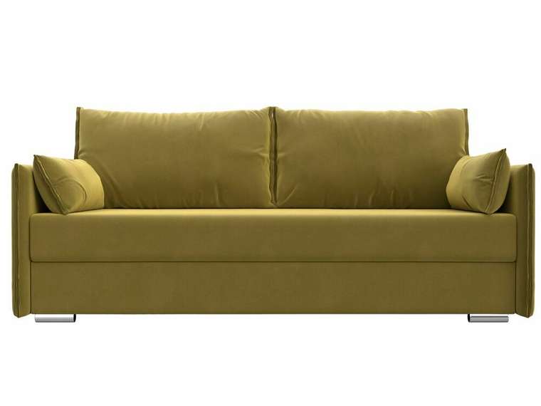 Прямой диван-кровать Сайгон желтого цвета