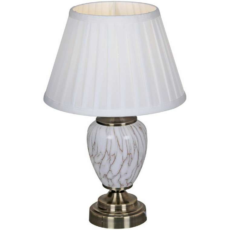 Настольная лампа 29512-0.7-01 (ткань, цвет белый)