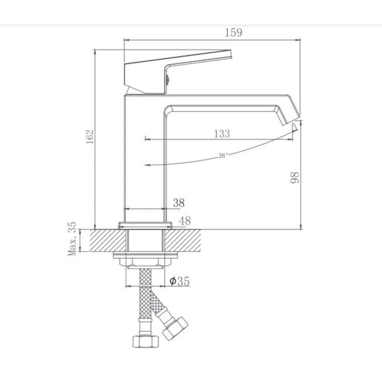 Смеситель для раковины Haiba HB10575-8, белый