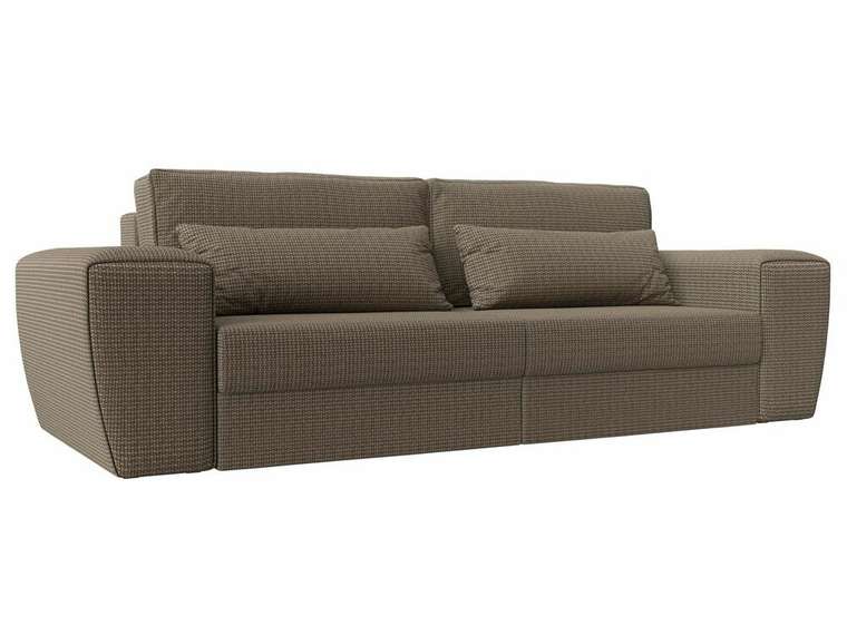 Прямой диван-кровать Лига 008 коричнево-бежевого цвета