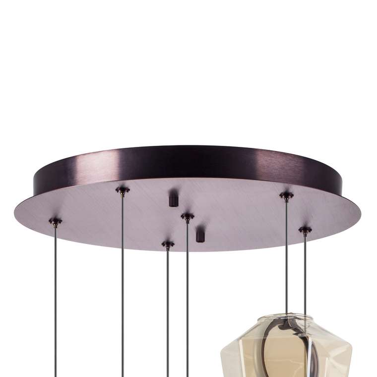 Люстра CARAMELLO LED 6х6W 700LM КОФЕЙНЫЙ/МУЛЬТИКОЛОР 3000K
