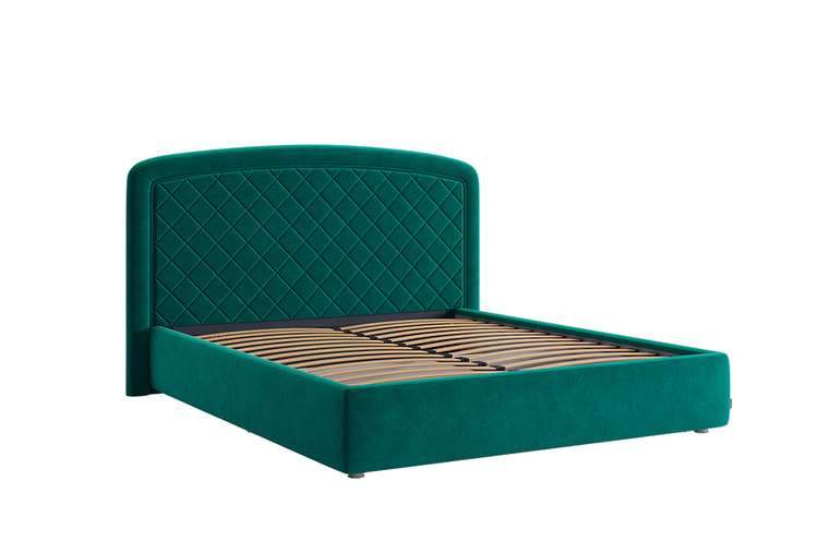 Кровать Сильва 2 160х200 зеленого цвета без подъемного механизма