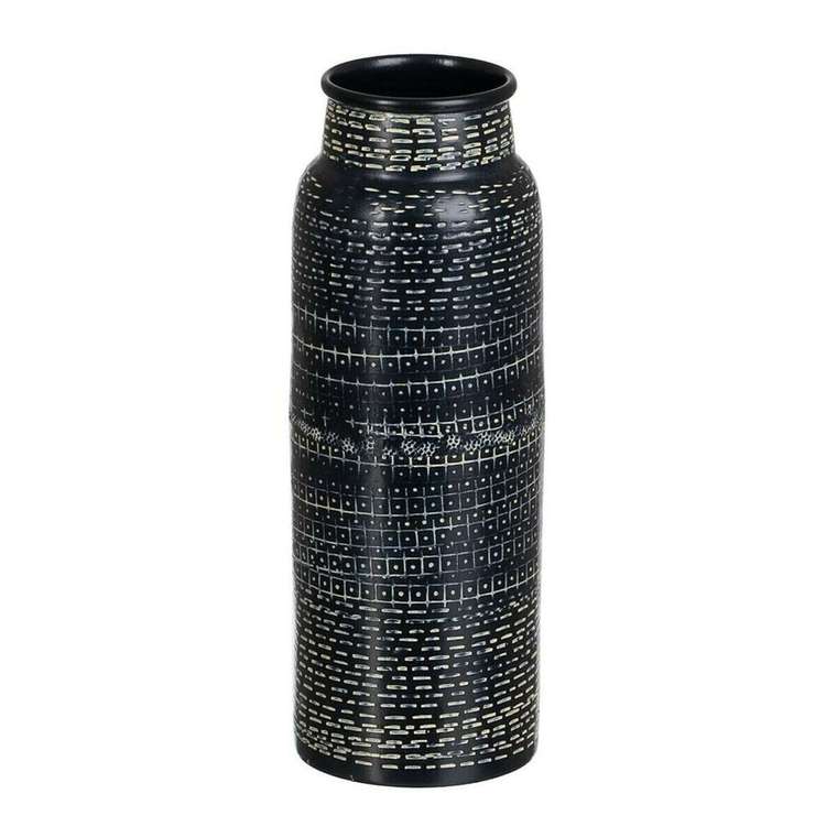 Ваза Чёрный Алюминий 9 x 9 x 25,5 cm