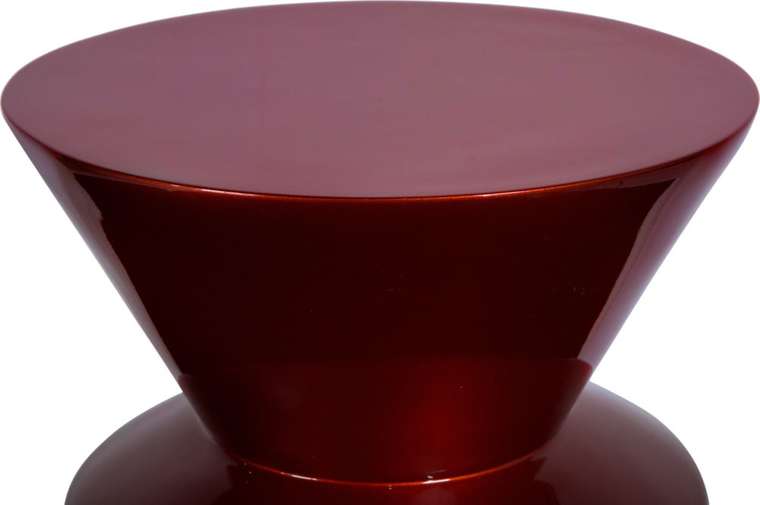 Табурет-столик из смолы красного цвета
