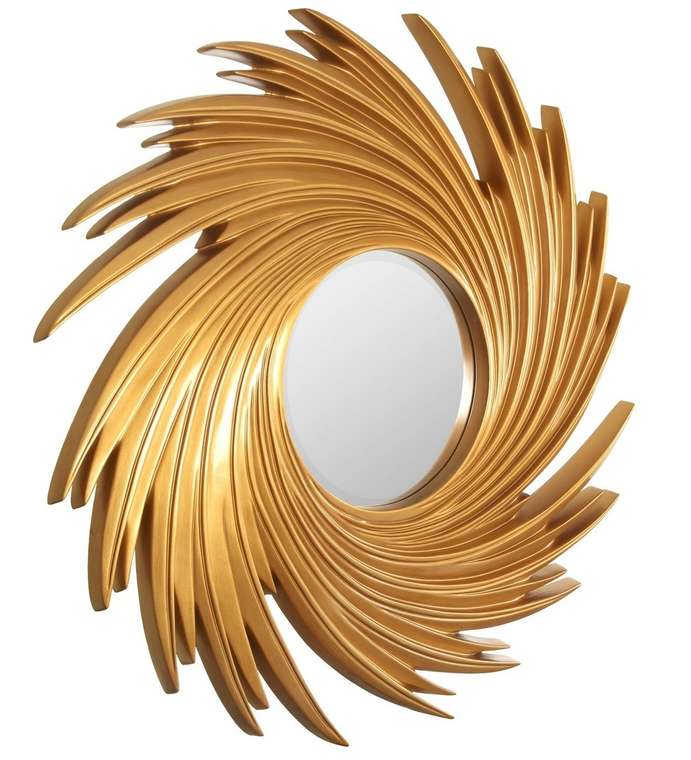 Настенное Зеркало в раме модерн Tornado Gold 